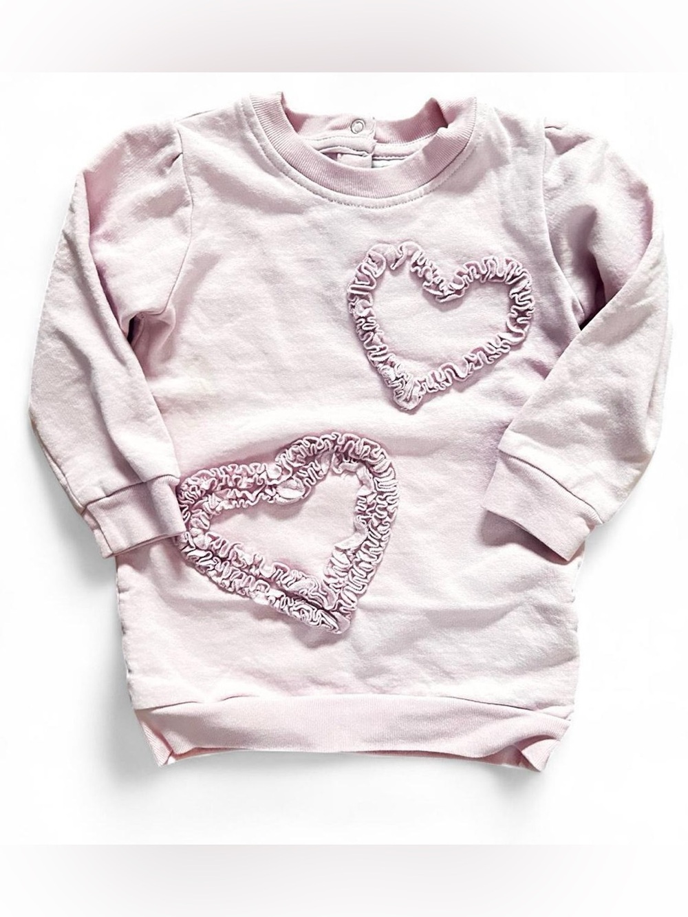 Koala Kids Pink Ruffle Heart Sweatshirt sweater for toddler girls